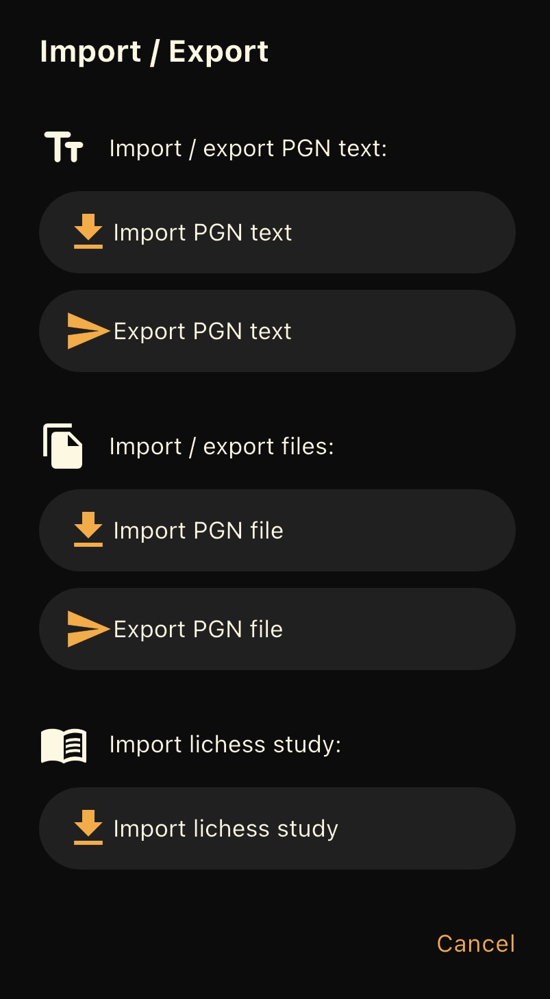 Easy import and export